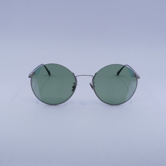 Bottega Veneta BV0246S 004 Sunglasses Silver Round Frame, Green Lenses main image 4